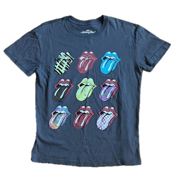 Rolling Stones Tongue Graphic T Shirt Gray Size Small - Picture 1 of 4